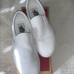 Vans  men white slip on